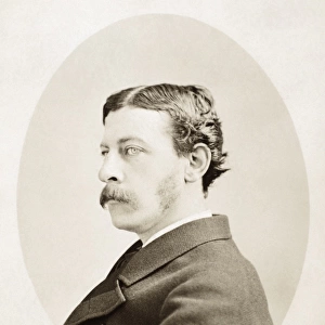 JAMES GORDON BENNETT, JR. (1841-1918). American newspaper publisher and editor. Original cabinet photograph by Nicholas Sarony