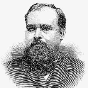 JAMES STEPHEN HOGG (1851-1906). American politician. Wood engraving, 1890