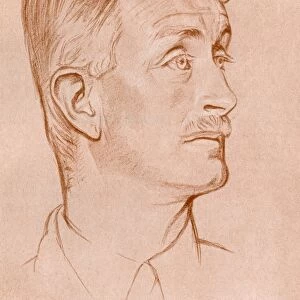 JOHN MASEFIELD (1878-1967). English writer and poet. Drawing by William Rothenstein