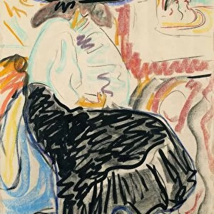 KIRCHNER: SEATED WOMAN. Seated Woman in the Studio