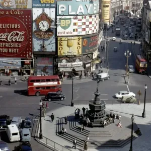Print of Piccadilly Circus with the Eros statue