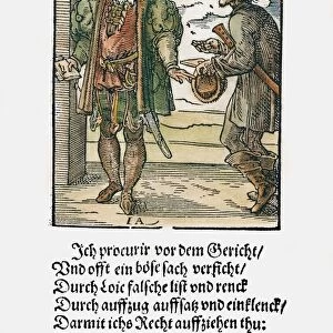 LAWYER, 1568. Woodcut, 1568, by Jost Amman