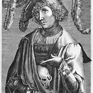 LUCAS van LEYDEN (c1494-1533). Dutch painter and engraver. Copper engraving, French, by Nicolas Larmessin (1640-1725)