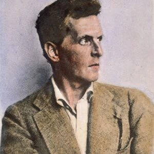 LUDWIG WITTGENSTEIN (1889-1951). Austrian-British philosopher. Oil over a photograph