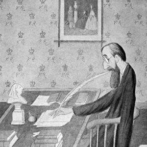 LYTTON STRACHEY (1880-1932). English writer. Caricature, 1921, by Max Beerbohm