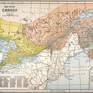 MAP: EASTERN CANADA. Map of the eastern provinces of Canada published in the United States