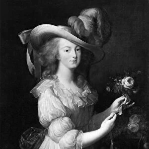 MARIE ANTOINETTE (1755-1793). Queen of France, 1774-1792. Painting after Elisabeth Vigee-Lebrun