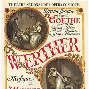 MASSENET: WERTHER, 1892. French lithograph poster for Jules Massenets opera