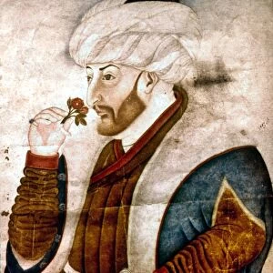MEHMET II (1432-1481). Sultan of the Ottoman Empire, 1444-1446; 1451-1481. Turkish miniature