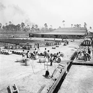 MISSISSIPPI: NAVY YARD, c1905. Men working at a naval supply yard in Gulfport, Mississippi