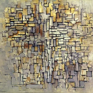 Mondrian's Composition VII Print, 1913 Oil on Canvas Reproduction Mondrian's Composition VII Print, 1913 Oil on Canvas Reproduction
