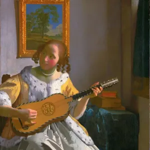 Vermeer: Guitar Player Print Vermeer: Guitar Player Print