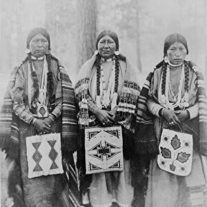 OREGON: INDIAN RESERVATION. Three Native American women on the Warm Springs Indian