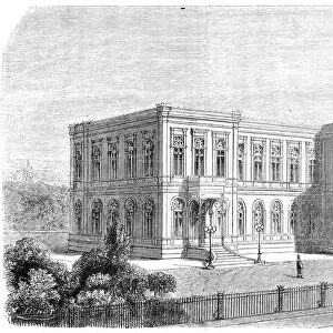 PALACE OF THE VICE-KING. View of the Gezira Palace in Cairo, residence of Ismail Pasha, Khedive of Egypt. Wood engraving, French, 1869, after a drawing by Michel Charles Fichot