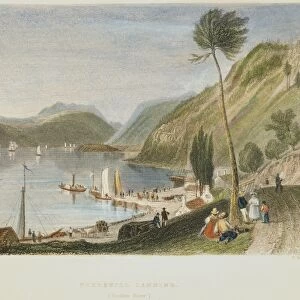 PEEKSKILL LANDING, NY, 1838. Peekskill Landing, New York, along the Hudson River. Engraving, 1838, after a drawing by William Henry Bartlett