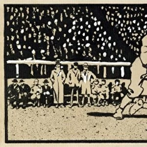PENFIELD: FOOTBALL. Illustration of a football game by Edward Penfield, late 19th