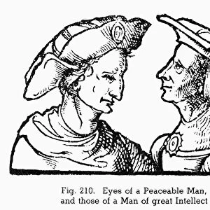 PHYSIOGNOMY, 1533. Eyes of a peaceable man (left), and those of a man of great intellect