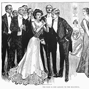 The race is not always to the beautiful. Pen and ink drawing, 1900, by Charles Dana Gibson