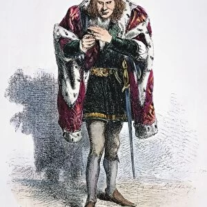 RICHARD III / SHAKESPEARE. King Richard III in Act 1, scene 1 of William Shakespeares play of the same name: wood engraving after Sir John Gilbert from a late 19th century edition