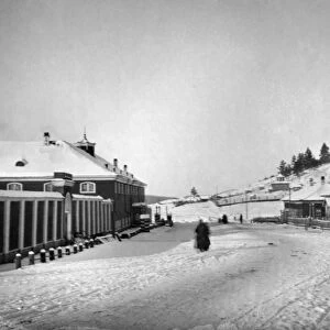 RUSSIA: PRISON, 1886. Exterior view of Alexandrovsky Central Prison, near Irkutsk