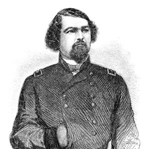 SAMUEL DAVIS STURGIS (1822-1889). American Army officer. Wood engraving, 1862