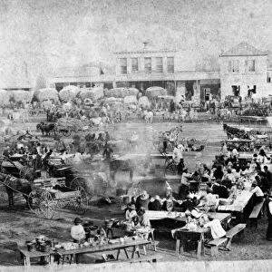 SAN ANTONIO: MARKET, 1890S. Market day in San Antonio, Texas, 1890s