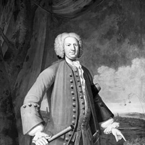 SIR WILLIAM PEPPERELL (1696-1759). American merchant and general. Oil painting by John Smybert