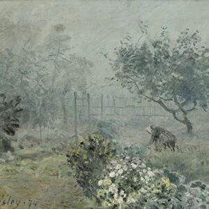 SISLEY: FOG, VOISINS, 1874. Oil on canvas, Alfred Sisley, 1874