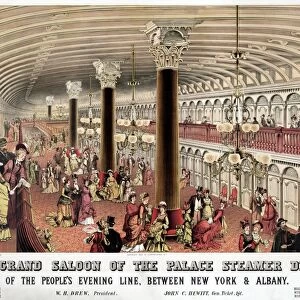 STEAMER SHIP BALLROOM. The Grand Saloon of the Palace Steamer Drew