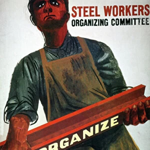 Steel Workers Organizing Comittee. Painting for a poster (never printed), late 1930s, by Ben Shahn