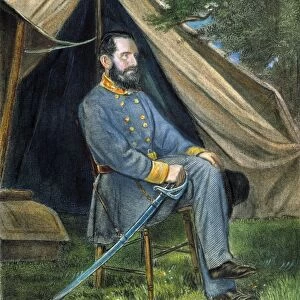 STONEWALL JACKSON (1824-1863). Thomas Jonathan Stonewall Jackson. American Confederate general. Color engraving, 19th century