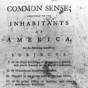 Title-page of the second edition of Thomas Paines pamphlet Common Sense, owned by John Adams