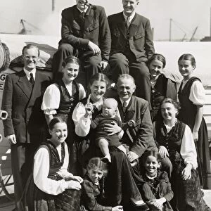 TRAPP FAMILY, 1939. The von Trapp Family Singers. Top row: Werner, Rupert; Second row