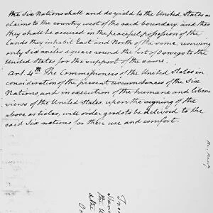 TREATY WITH IROQUOIS, 1784. The Treaty of Fort Stanwix, 1784, between the United States