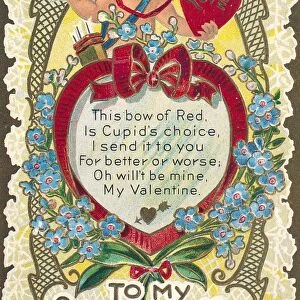 VALENTINEs DAY CARD. American, c1910