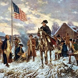VALLEY FORGE, 1777. General George Washington at Valley Forge, Pennsylvania, 1777