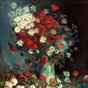 VAN GOGH: STILL LIFE, 1886. Vincent Van Gogh: Still Life with poppies, cornflowers, peonies and chrysanthemums. Oil on canvas, 1886