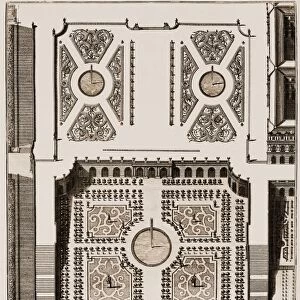 VERSAILLES: ORANGERIE. The orangerie at the Palace of Versailles. Line engraving from Perelles Views of the Beautiful Houses of France, 1685