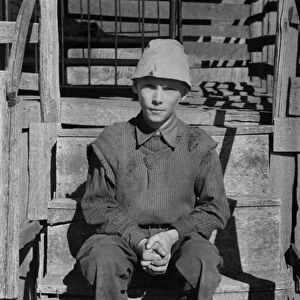 VIRGINIA: BOY, 1935. A boy in Corbin Hollow, Shenandoah National Park, Virginia