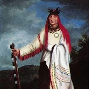 WANATA (THE CHARGER) (c1795-1848). Yankton Sioux Native American chief. Oil on canvas