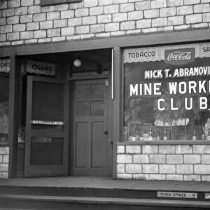 WEST VIRGINIA: BAR, 1938. The miners club in Scotts Run, West Virginia