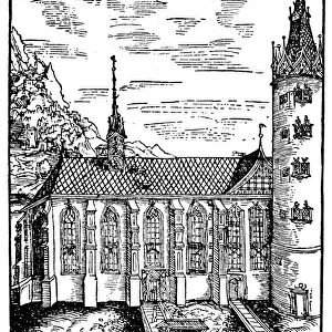 WITTENBERG, GERMANY, 1509. The Castle Church (Schlosskirche) at Wittenberg, Germany