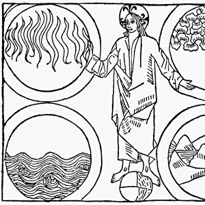 THE WORLD SOUL, 1487. Representation of the Christian concept of Anima Mundi, the World Soul