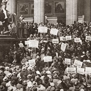WORLD WAR I: BERLIN, C1919. Dr. Friedrich Naumann addressing a crowd of foreign