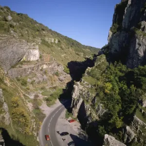 Cheddar Gorge Print, a 450ft High Cliff Landscape Cheddar Gorge Print, a 450ft High Cliff Landscape