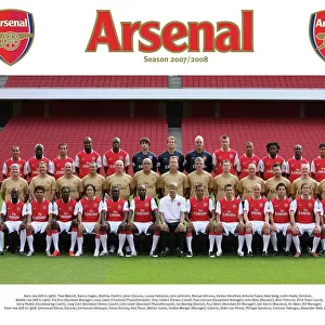 Arsenal 1st Team Squad 2007 / 8 - Back row (left to right): Theo Walcott