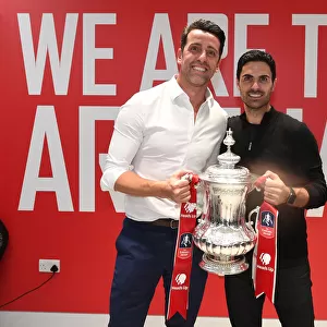 Arsenal and Chelsea FA Cup Final: Edu and Arteta Celebrate Title Win in Empty Wembley Stadium