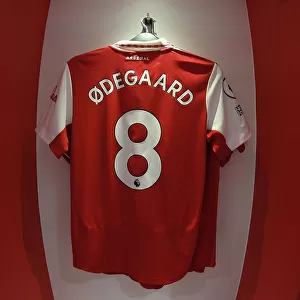 Arsenal FC: Eddie Nketiah's Match-Ready Shirt in Emirates Changing Room (2022-23)