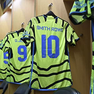 Arsenal FC: Emile Smith Rowe's Jersey in the Locker Room - Arsenal v Manchester United Pre-Season 2023-24