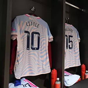 Arsenal FC's Pre-Match Preparation: Kim Little and Katie McCabe in the Dressing Room - Bristol City vs Arsenal (Barclays Women's Super League, 2023-24)